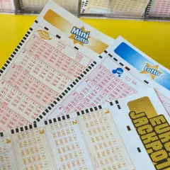 Kupony Mini Lotto, Lotto i Euro Jackpot na żółtym tle. Sprawdź, jak sprawdzić wygraną w lotto, zaznaczając liczby.