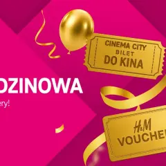 Gra urodzinowa T-Mobile: graj o vouchery H&M i bilety do kina. Nagrody rzeczowe w programie są sponsorowane.