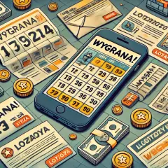 Jak rozpoznać fałszywego agenta loterii? Na stole leżą pieniądze, monety, kupony lotto i telefon z wygraną. Uważaj na oszustów obiecujących pomoc w odbiorze nagrody.