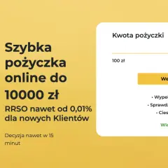 Szybka pożyczka online do 10000 zł. Czy nagroda gwarantowana w pożyczce to zawsze tani gadżet o niskiej wartości? RRSO od 0,01%.