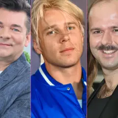Trzech mężczyzn, w tym gwiazdy disco polo, zastanawia się, dlaczego polskie gwiazdy disco polo chwalą się wygranymi w zdrapkach na IG.
