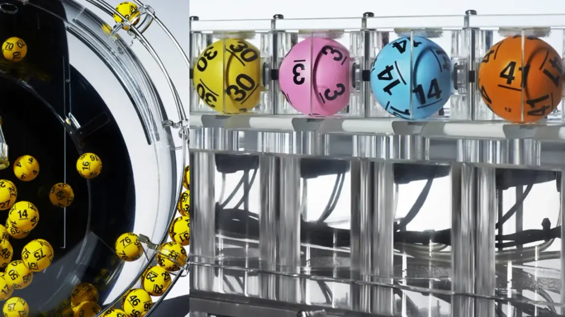 Losowanie liczb w lotto. Czy maszyny losujące lotto można zhakować lub zaprogramować wynik? Żółte kulki wirują w bębnie, a kolorowe w tubach.