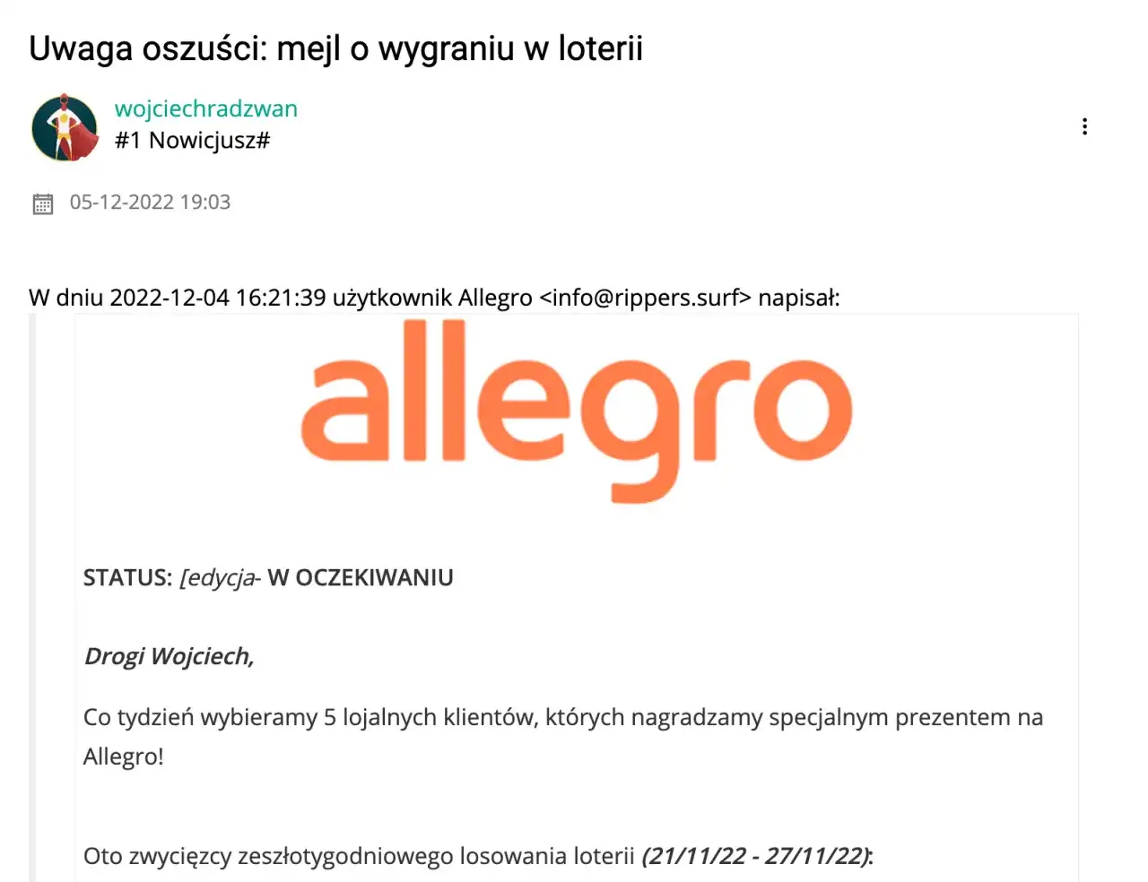 Oszustwo "na loterię": Jak rozpoznać i uniknąć fałszywych maili?