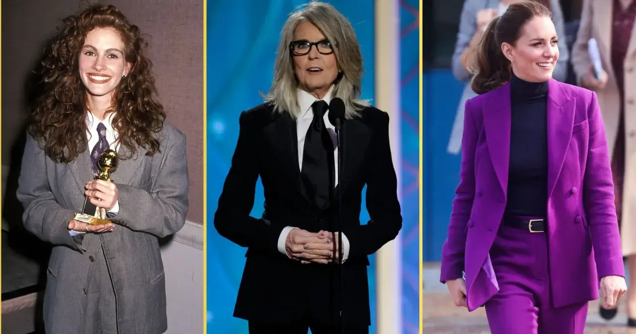 Julia Roberts, Diane Keaton i Kate Middleton w garniturach. Kto wybiera stroje dla prowadzącego i dlaczego budzą one takie kontrowersje?