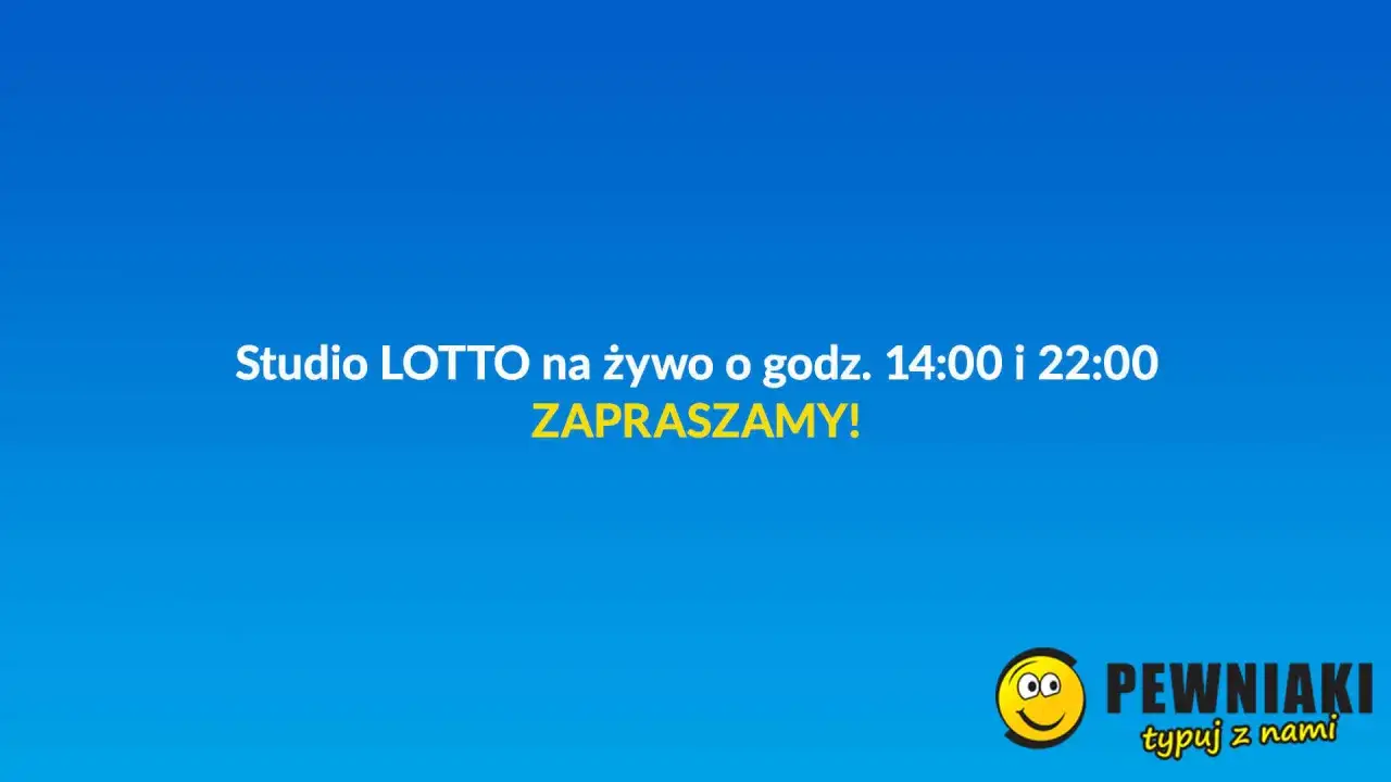 Studio LOTTO na żywo o 14:00 i 22:00. Dowiedz się, gdzie leci lotto i dołącz do zabawy! Zapraszamy!