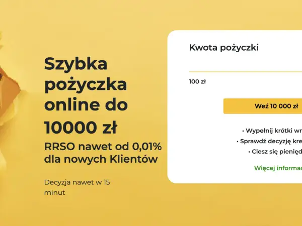 Szybka pożyczka online do 10000 zł. Czy nagroda gwarantowana w pożyczce to zawsze tani gadżet o niskiej wartości? RRSO od 0,01%.